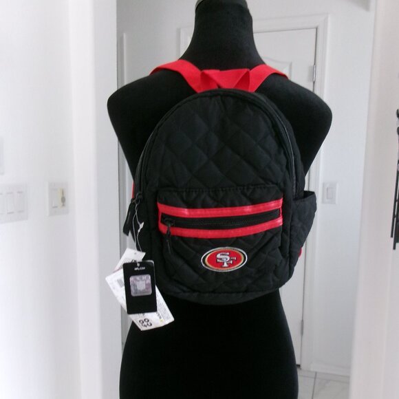 New FOCO San Francisco 49ers NFL Mini Backpack Licensed NFL NWT Black - Picture 1 of 10